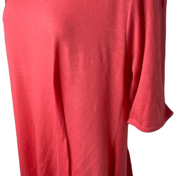 Ping Women’s Asymmetrical Top 1X Salmon Pink Criss Cross Straps 3/4 Sleeves - Picture 4 of 8